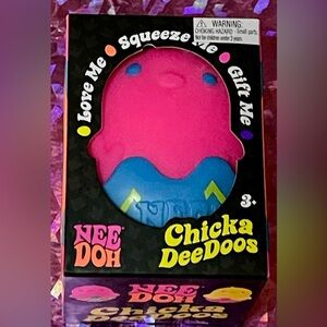 NeeDoh Chicka DeeDoos Pink & Blue Squishy Toy! A soft squeeze! New